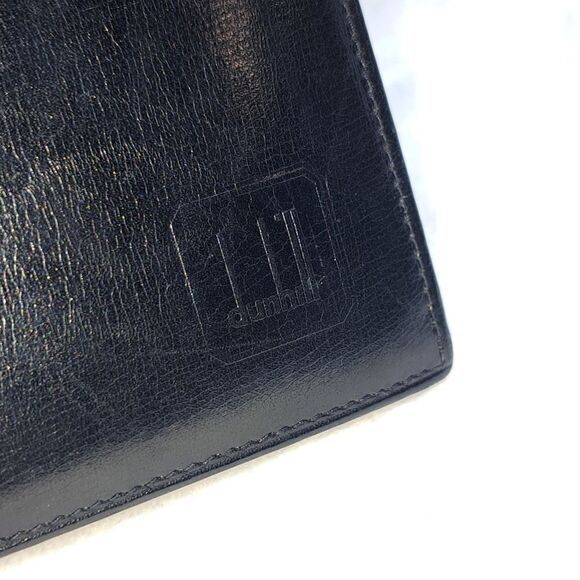 Dunhill Black Leather Checkbook Wallet - Picture 3 of 10